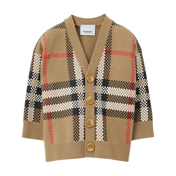 Burberry Other - NWT Authentic  Burberry Kids Wool-Blend Check Cardigan